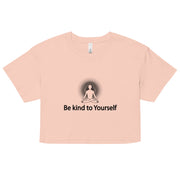 "Be kind to Yourself" Positive Thought Brand Women’s Crop Top (Black Graphic)