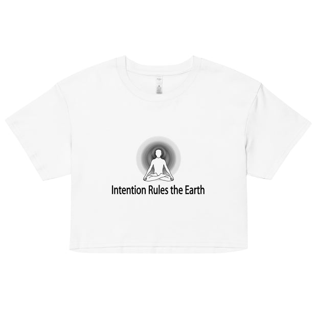 "Inquire Within" Positive Thought Brand Women’s Crop Top (Black Graphic)