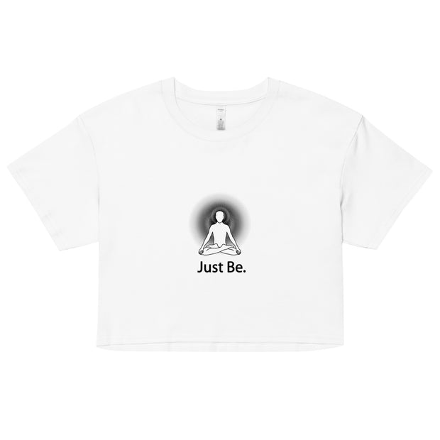 "Just Be" Positive Thought Brand Women’s Crop Top (Black Graphic)