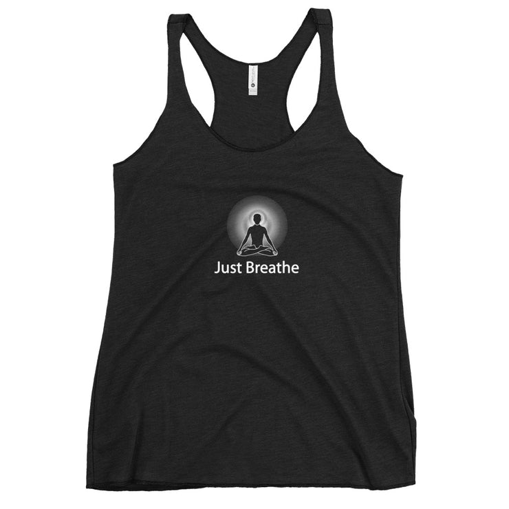 "Just Breathe" Positive Thought Brand Women's Racerback Tank