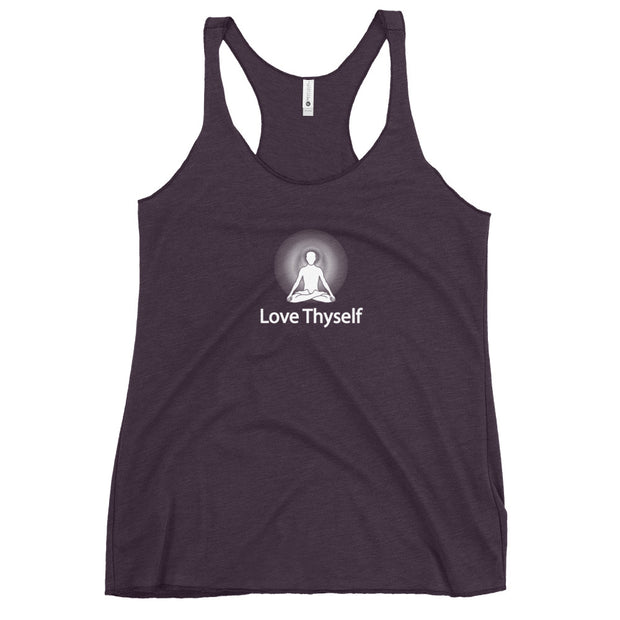 "Love Thyself" Positive Thought Brand Women's Racerback Tank