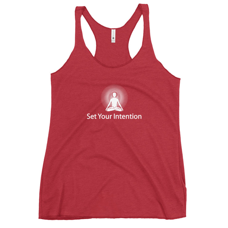 "Set Your Intention" Positive Thought Brand Women's Racerback Tank