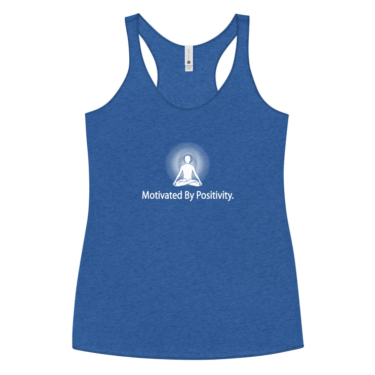 "Motivated by Positivity" Positive Thought Brand Women's Racerback Tank
