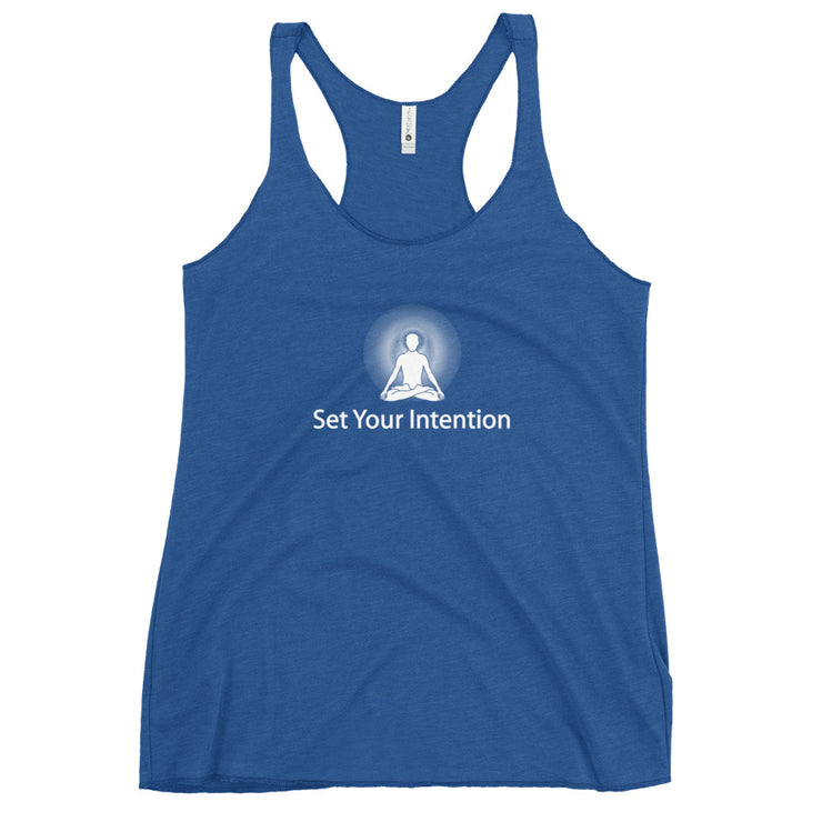 "Set Your Intention" Positive Thought Brand Women's Racerback Tank