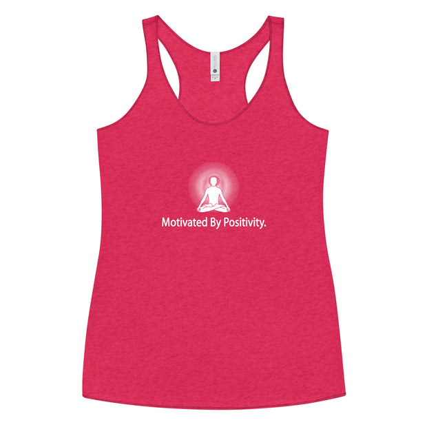 "Motivated by Positivity" Positive Thought Brand Women's Racerback Tank