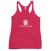 "Your Peace Will Attract Peace" Positive thought Brand Women's Racerback Tank