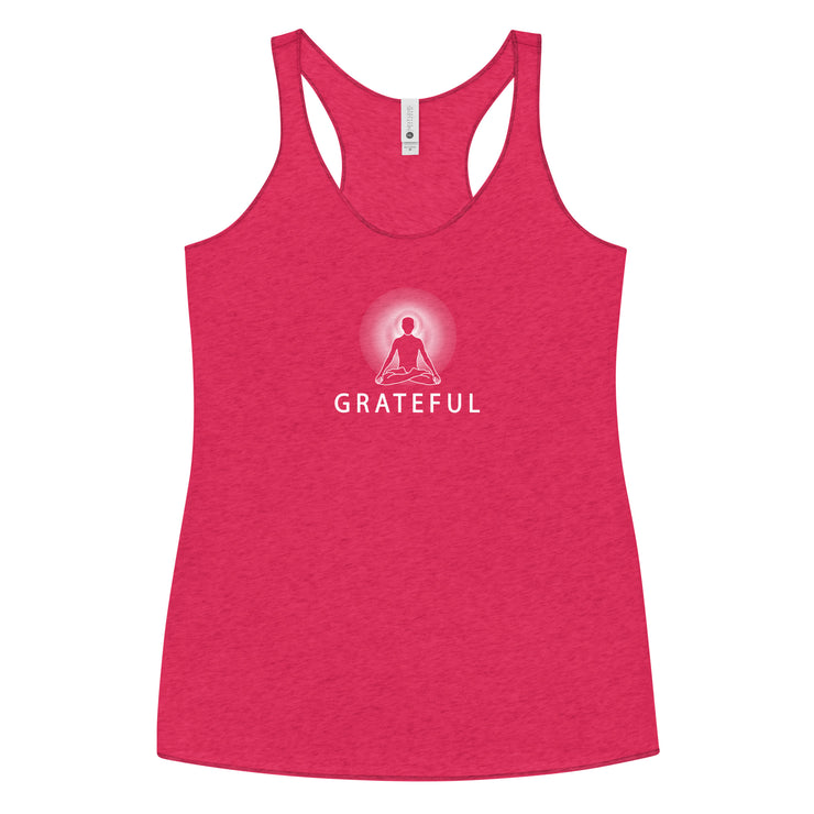 "GRATEFUL" Positive Thought Brand Women's Racerback Tank