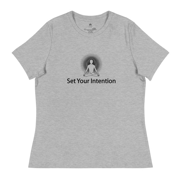 "Set Your Intention" Positive Thought Brand Women's Relaxed T-Shirt