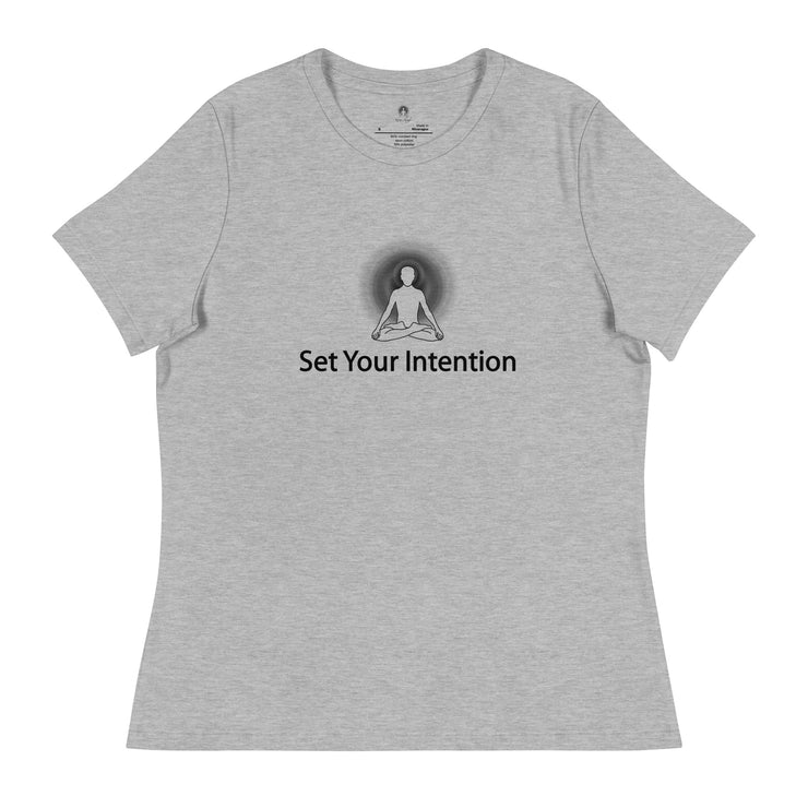 "Set Your Intention" Positive Thought Brand Women's Relaxed T-Shirt