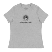 "Love, Love, Love" Positive Thought Brand Women's Relaxed T-Shirt