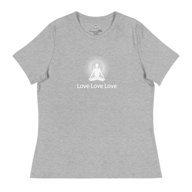"Love, Love, Love" Positive Thought Brand Women's Relaxed T-Shirt