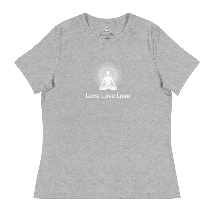 "Love, Love, Love" Positive Thought Brand Women's Relaxed T-Shirt