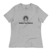 "Awaken Your Essence" Women's Relaxed T-Shirt (Black Graphic)