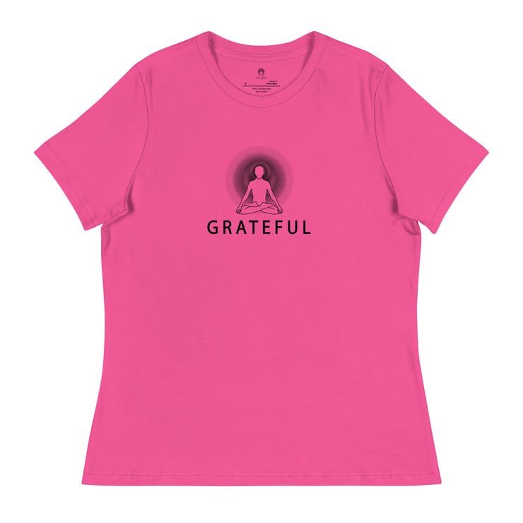 "GRATEFUL" Positive Thought Brand Women's Relaxed T-Shirt