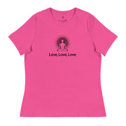"Love, Love, Love" Positive Thought Brand Women's Relaxed T-Shirt