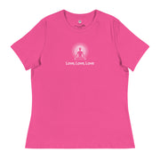 "Love, Love, Love" Positive Thought Brand Women's Relaxed T-Shirt