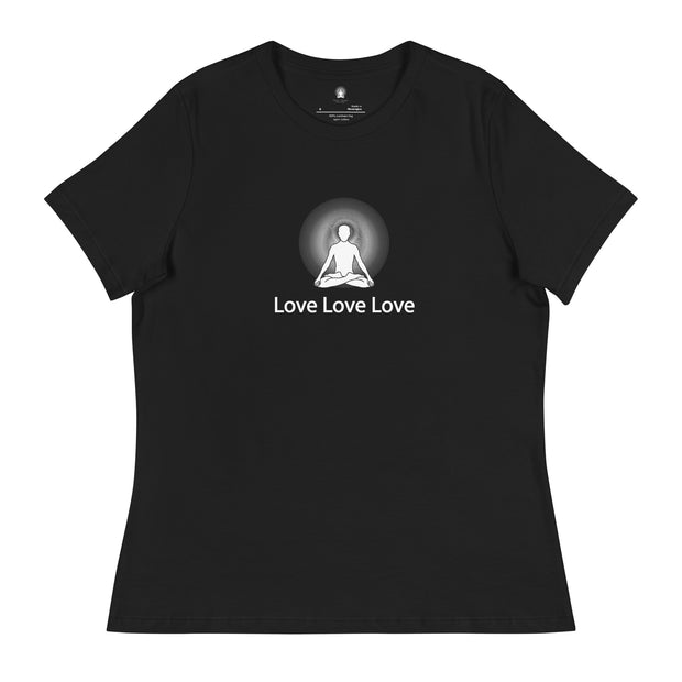 "Love, Love, Love" Positive Thought Brand Women's Relaxed T-Shirt