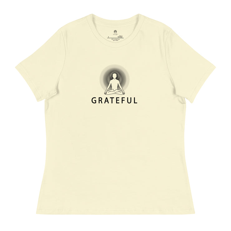 "GRATEFUL" Positive Thought Brand Women's Relaxed T-Shirt