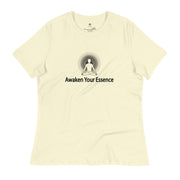 "Awaken Your Essence" Women's Relaxed T-Shirt (Black Graphic)