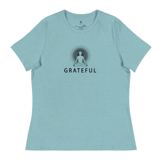 "GRATEFUL" Positive Thought Brand Women's Relaxed T-Shirt