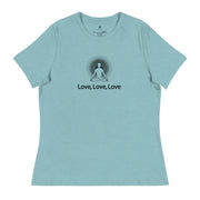 "Love, Love, Love" Positive Thought Brand Women's Relaxed T-Shirt