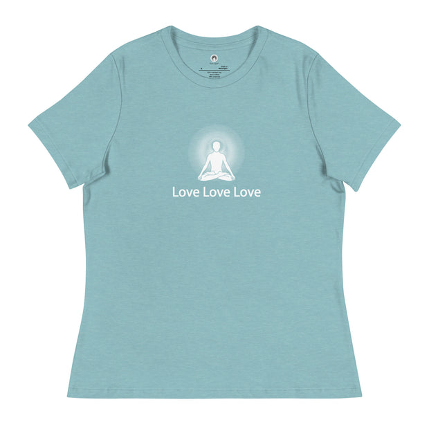 "Love, Love, Love" Positive Thought Brand Women's Relaxed T-Shirt