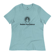 "Awaken Your Essence" Women's Relaxed T-Shirt (Black Graphic)