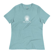 "Feel the Love" Positive Thought Brand Women's Relaxed T-Shirt (White Graphic)