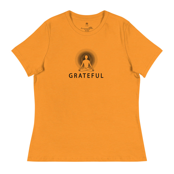 "GRATEFUL" Positive Thought Brand Women's Relaxed T-Shirt
