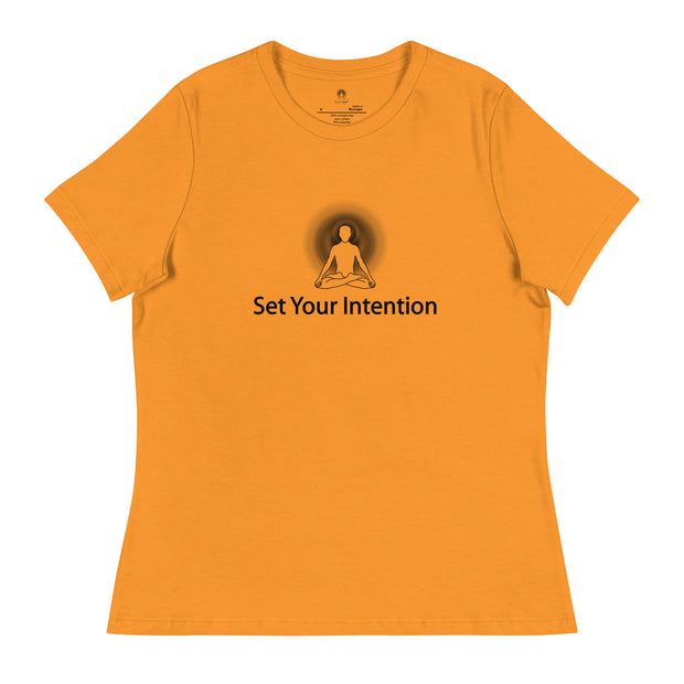 "Set Your Intention" Positive Thought Brand Women's Relaxed T-Shirt