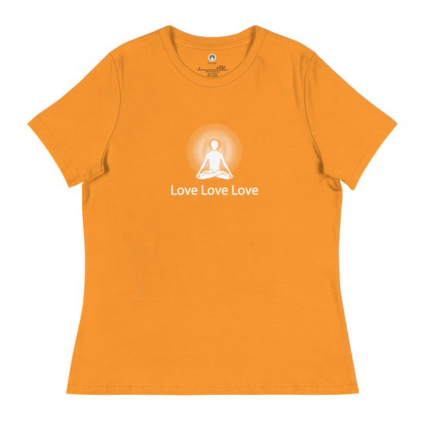 "Love, Love, Love" Positive Thought Brand Women's Relaxed T-Shirt