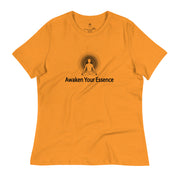 "Awaken Your Essence" Women's Relaxed T-Shirt (Black Graphic)
