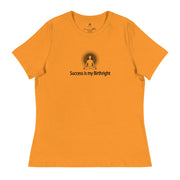 "Success is my Birthright" Positive Thought Brand Women's Relaxed T-Shirt (Black Graphic)