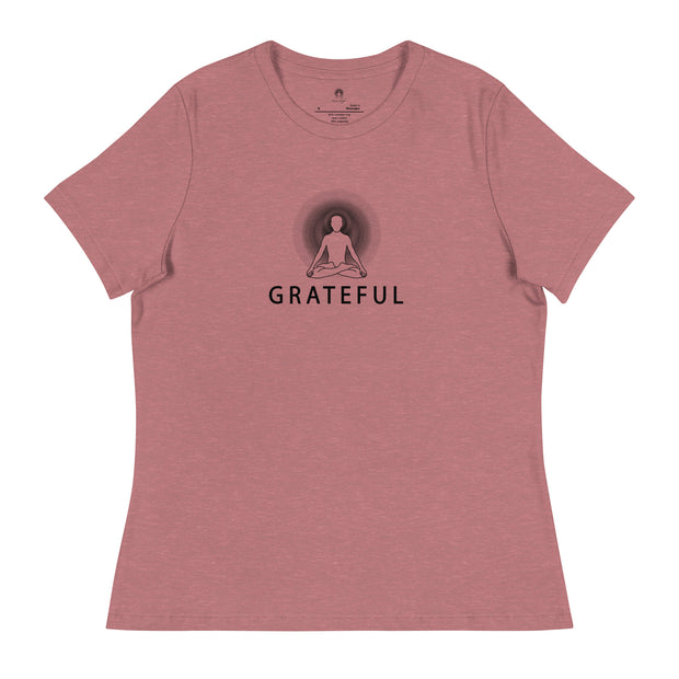 "GRATEFUL" Positive Thought Brand Women's Relaxed T-Shirt