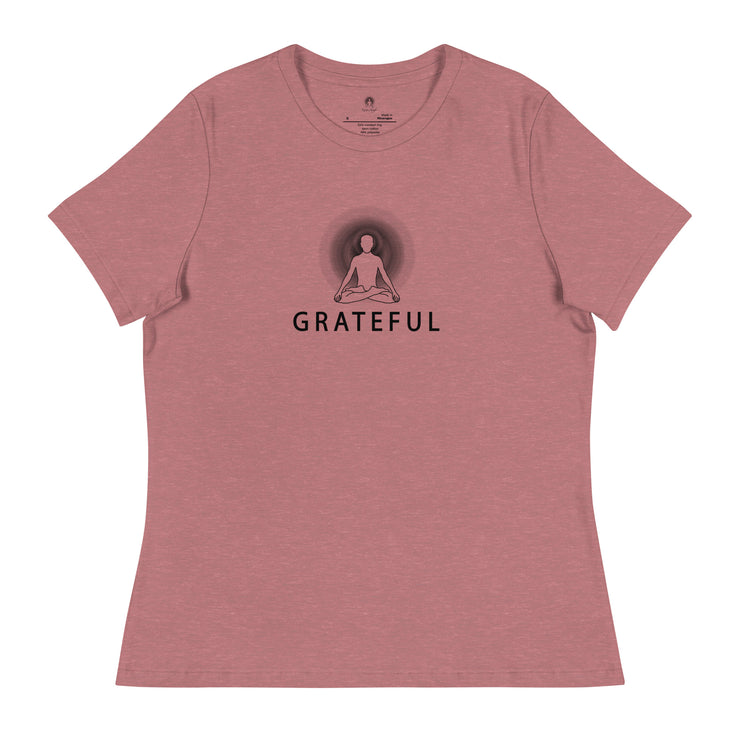 "GRATEFUL" Positive Thought Brand Women's Relaxed T-Shirt
