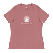 "Love, Love, Love" Positive Thought Brand Women's Relaxed T-Shirt