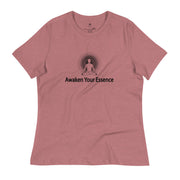 "Awaken Your Essence" Women's Relaxed T-Shirt (Black Graphic)