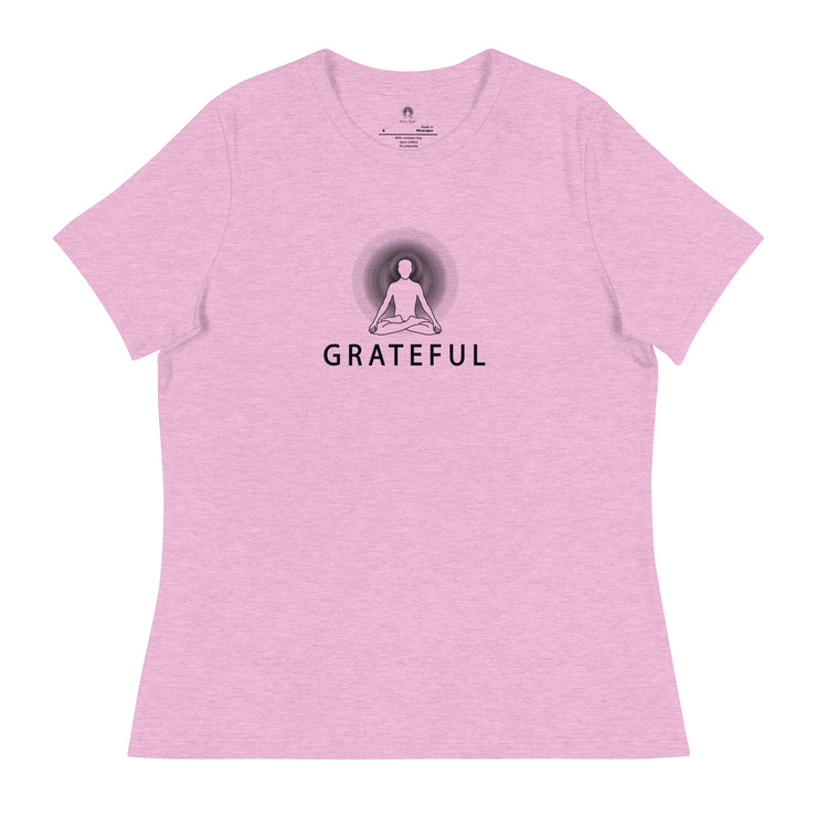 "GRATEFUL" Positive Thought Brand Women's Relaxed T-Shirt