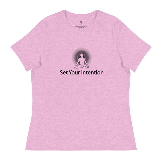 "Set Your Intention" Positive Thought Brand Women's Relaxed T-Shirt