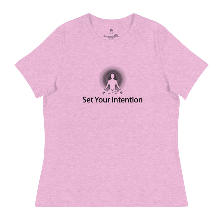 "Set Your Intention" Positive Thought Brand Women's Relaxed T-Shirt