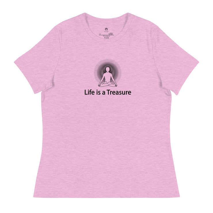 "Life is a Treasure" Positive Thought Brand Women's Relaxed T-Shirt