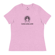 "Love, Love, Love" Positive Thought Brand Women's Relaxed T-Shirt