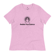 "Awaken Your Essence" Women's Relaxed T-Shirt (Black Graphic)