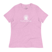 "Fountain of Energy" Positive Thought Brand Women's Relaxed T-Shirt (White Font)