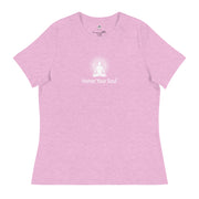 "Honor Your Soul" Positive Thought Brand Women's Relaxed T-Shirt (White Graphic)