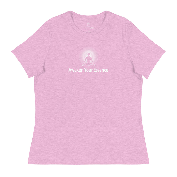 "Awaken Your Essence" Positive Thought Brand Women's Relaxed T-Shirt
