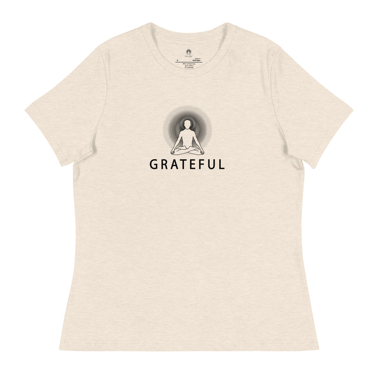 "GRATEFUL" Positive Thought Brand Women's Relaxed T-Shirt