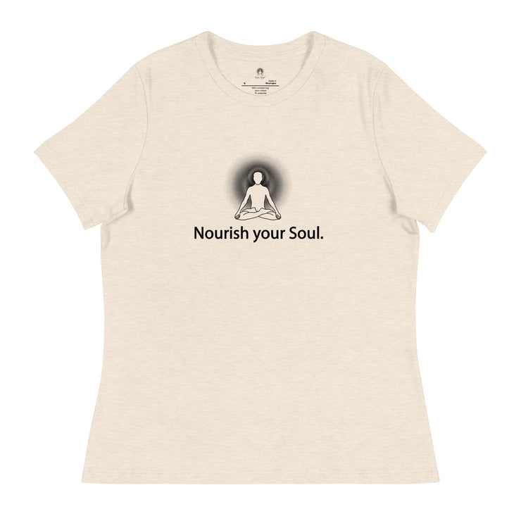 "Nourish Your Soul" Positive Thought Brand Women's Relaxed T-Shirt