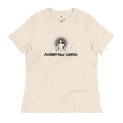 "Awaken Your Essence" Women's Relaxed T-Shirt (Black Graphic)