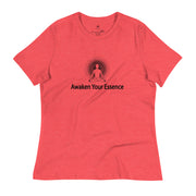 "Awaken Your Essence" Women's Relaxed T-Shirt (Black Graphic)